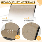 Ensemble bistro 3 pièces pour patio extérieur avec chaises à bascule et table basse en verre