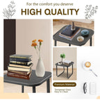 Ensemble bistro 3 pièces pour patio extérieur avec chaises à bascule et table basse en verre