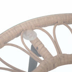 Ensemble bistrot d'extérieur en osier 3 pièces avec coussins