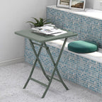 Ensemble bistro minimaliste de patio 3 pièces avec table carrée pliable et chaises - 3 pièces