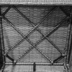 Ensemble de patio 3 pièces avec chaises rembourrées et table basse en verre - 20 x 20 x 28