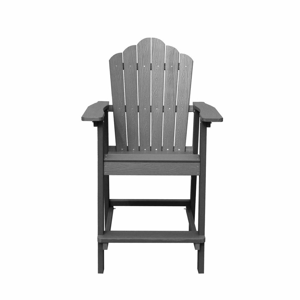 Ensemble de 3 chaises et table Adirondack en plastique pour patio extérieur