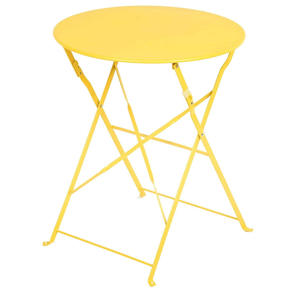 Ensemble bistrot d'extérieur 3 pièces en acier de qualité supérieure Clihome