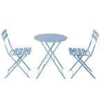 Ensemble bistrot d'extérieur 3 pièces en acier de qualité supérieure Clihome