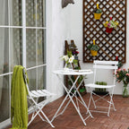 Ensemble bistrot d'extérieur 3 pièces en acier de qualité supérieure Clihome