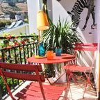 Ensemble bistrot d'extérieur 3 pièces en acier de qualité supérieure Clihome