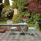 Ensemble bistrot d'extérieur 3 pièces en acier de qualité supérieure Clihome