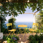 Ensemble bistrot d'extérieur 3 pièces en acier de qualité supérieure Clihome