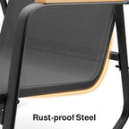 Ensemble bistrot à bascule 3 pièces, ensemble de meubles de patio en tissu textilène, chaises à bascule pour porche