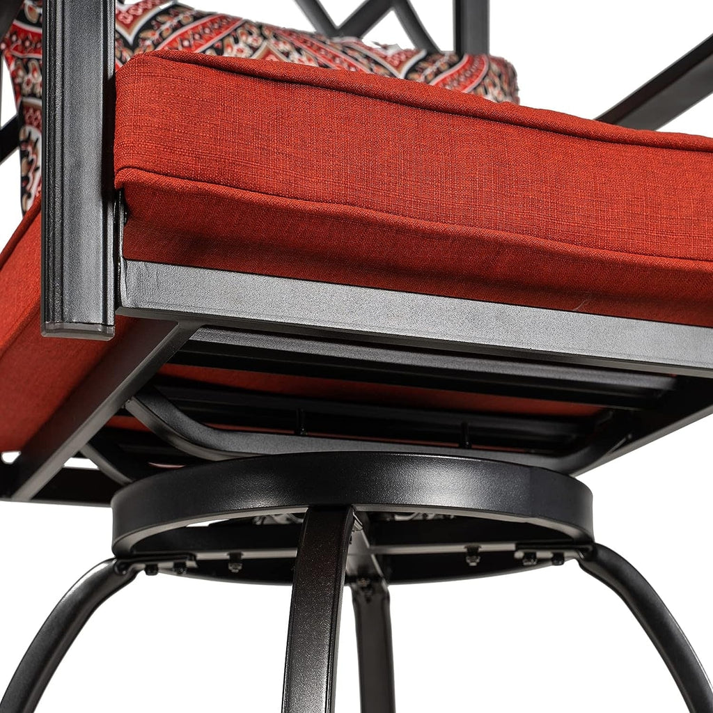 Ensemble bistrot pivotant en métal pour terrasse extérieure, 3 pièces - 3 pièces