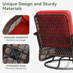 Ensemble de meubles de patio 3 pièces, ensemble de 2 chaises pivotantes à bascule pour patio