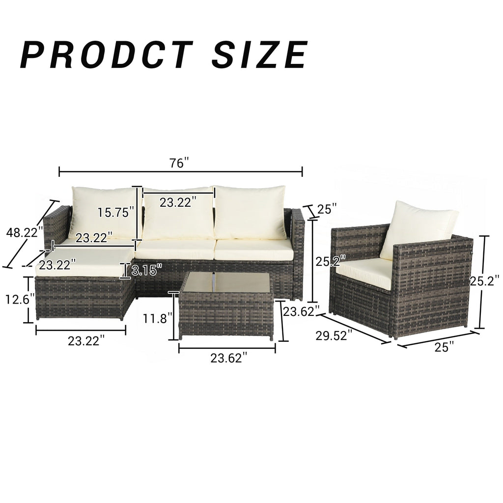 Ensemble de meubles de patio 3 pièces