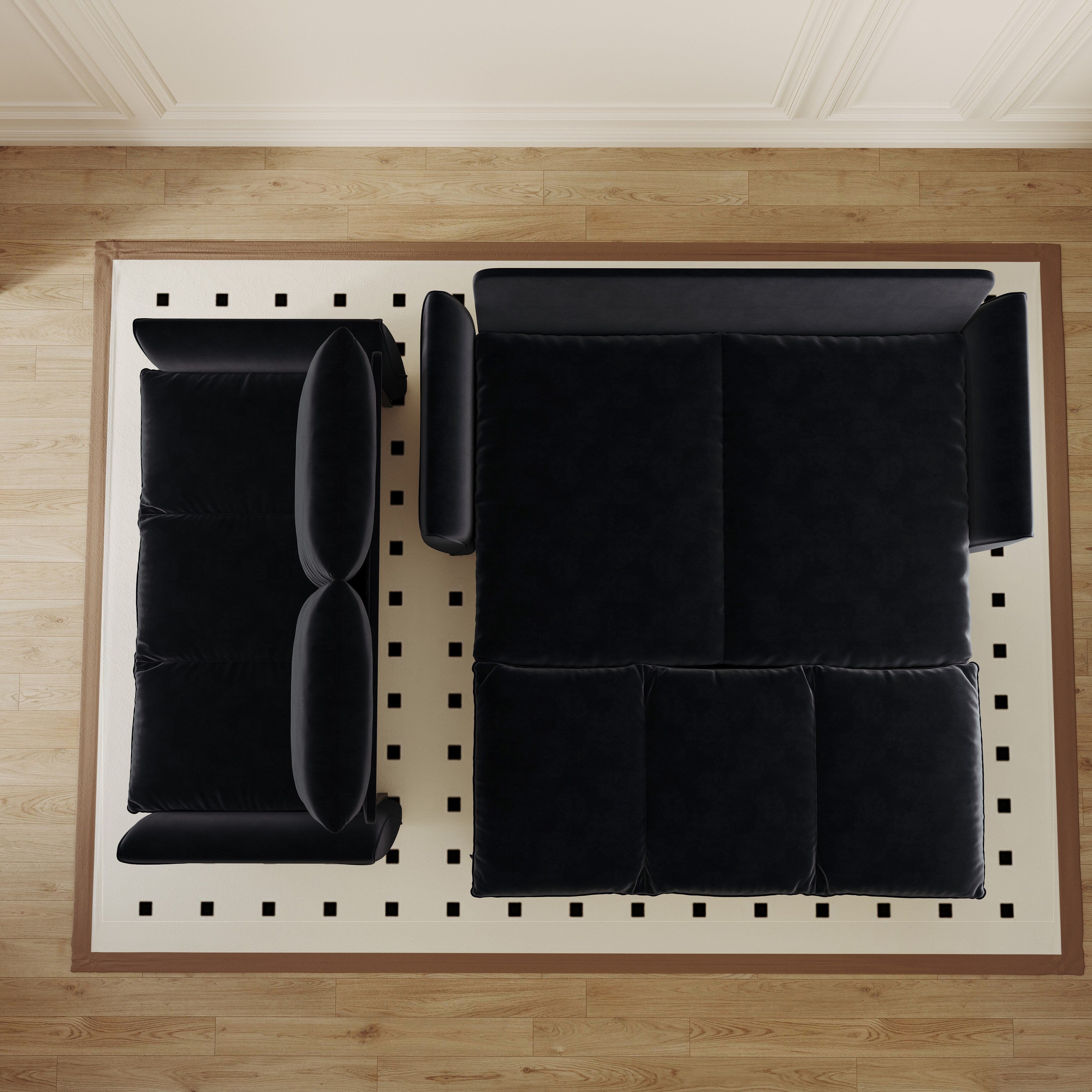 Canapé-lit convertible 3 places avec ensemble oreiller et couverture 2 en 1