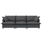 Module de canapé 3 places pour canapé sectionnel modulaire, assise large, canapé nuage en chenille avec coussins décoratifs