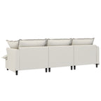 Module de canapé 3 places pour canapé sectionnel modulaire, assise large, canapé nuage en chenille avec coussins décoratifs