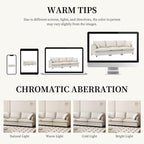 Module de canapé 3 places pour canapé sectionnel modulaire, assise large, canapé nuage en chenille avec coussins décoratifs