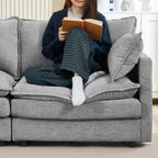 Canapés Cloud confortables 3 places avec pouf amovible