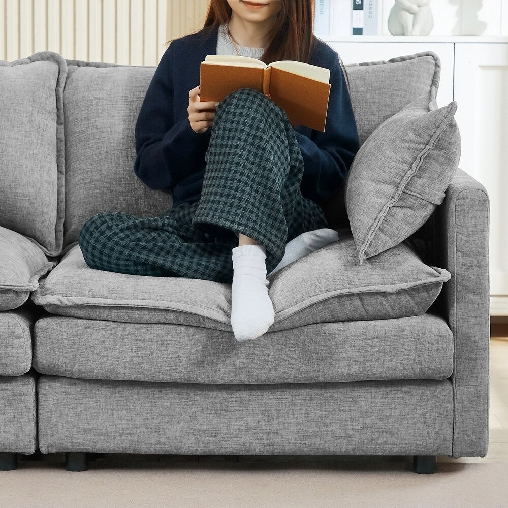 Canapés Cloud confortables 3 places avec pouf amovible