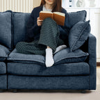 Canapés Cloud confortables 3 places avec pouf amovible