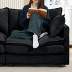 Canapés Cloud confortables 3 places avec pouf amovible