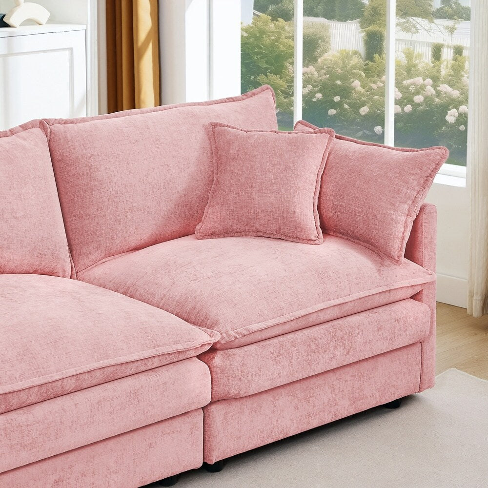 Canapés Cloud confortables 3 places avec pouf amovible