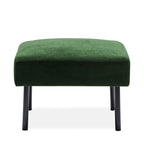 Canapé 3 places en tissu polyester en forme de L avec pouf, canapé rembourré moderne, petit canapé confortable pour petits espaces