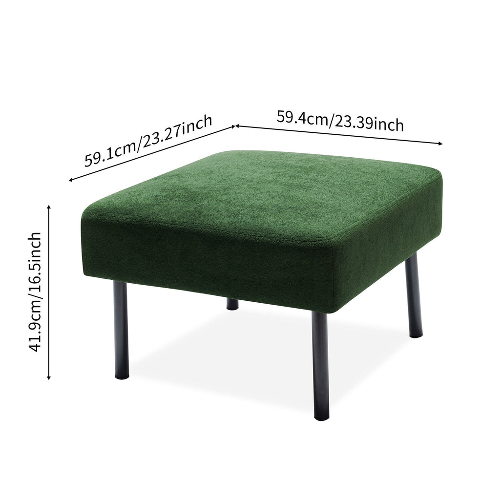 Canapé 3 places en tissu polyester en forme de L avec pouf, canapé rembourré moderne, petit canapé confortable pour petits espaces