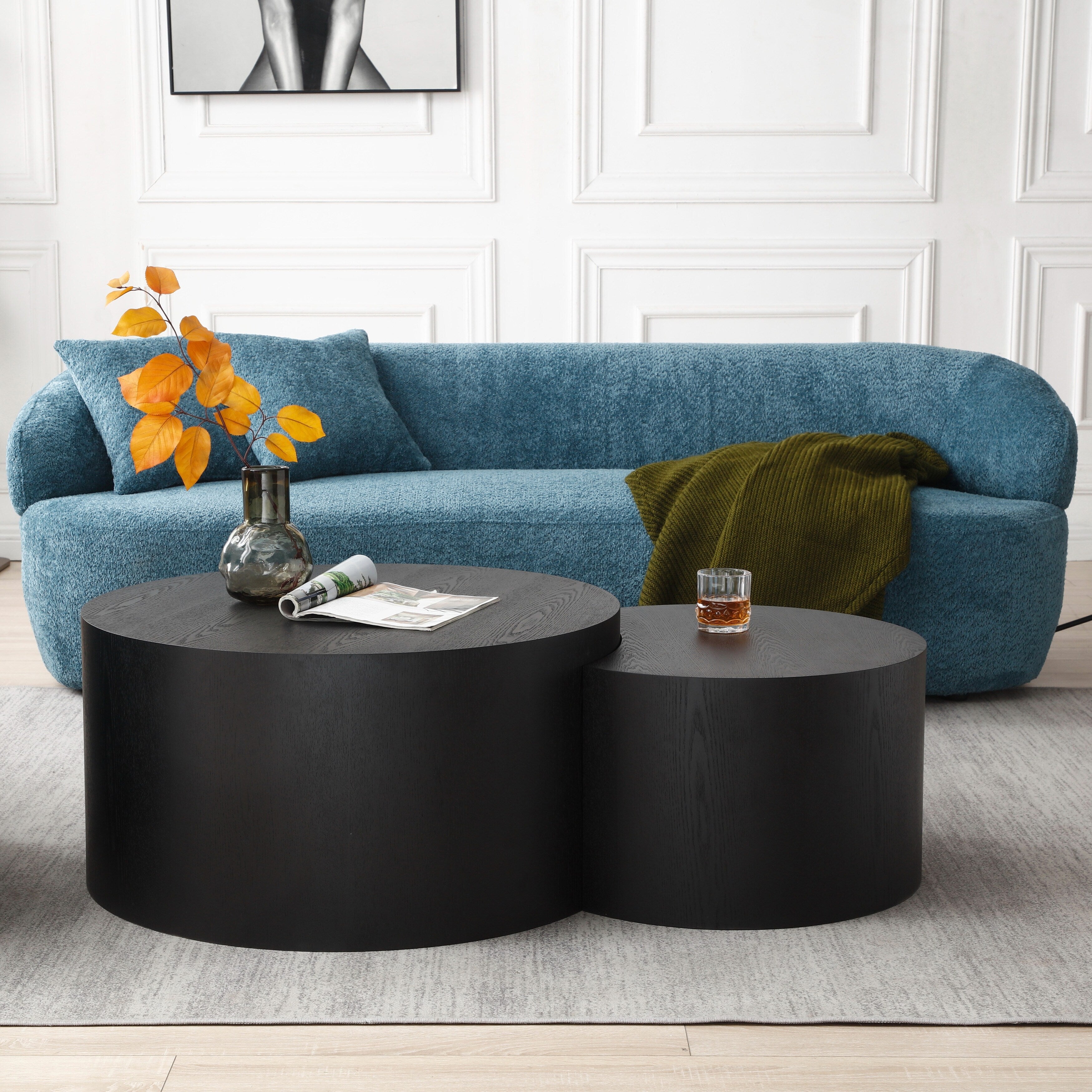 Canapé 3 places moderne incurvé en tissu rembourré de 86,61 pouces