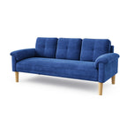 Canapé 3 places moderne rembourré, convertible, canapé-lit avec pieds en bois robustes pour le salon