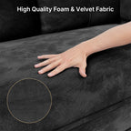 Canapé 3 places moderne rembourré, convertible, canapé-lit avec pieds en bois robustes pour le salon