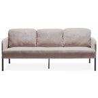 Canapé 3 places en tissu polyester, canapé rembourré moderne, petit canapé confortable pour petit espace, salon, chambre, bureau