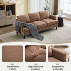 Canapé 3 places - Tissu respirant, accoudoirs de soutien et pieds robustes