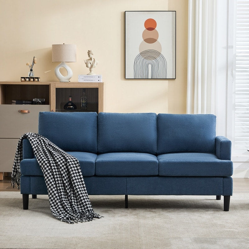 Canapé 3 places - Tissu respirant, accoudoirs de soutien et pieds robustes