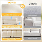 Canapé-lit 3 places, canapé-lit futon en similicuir, dossiers et accoudoirs réglables