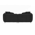 Canapé 3 places avec cadre en bois massif et 4 coussins