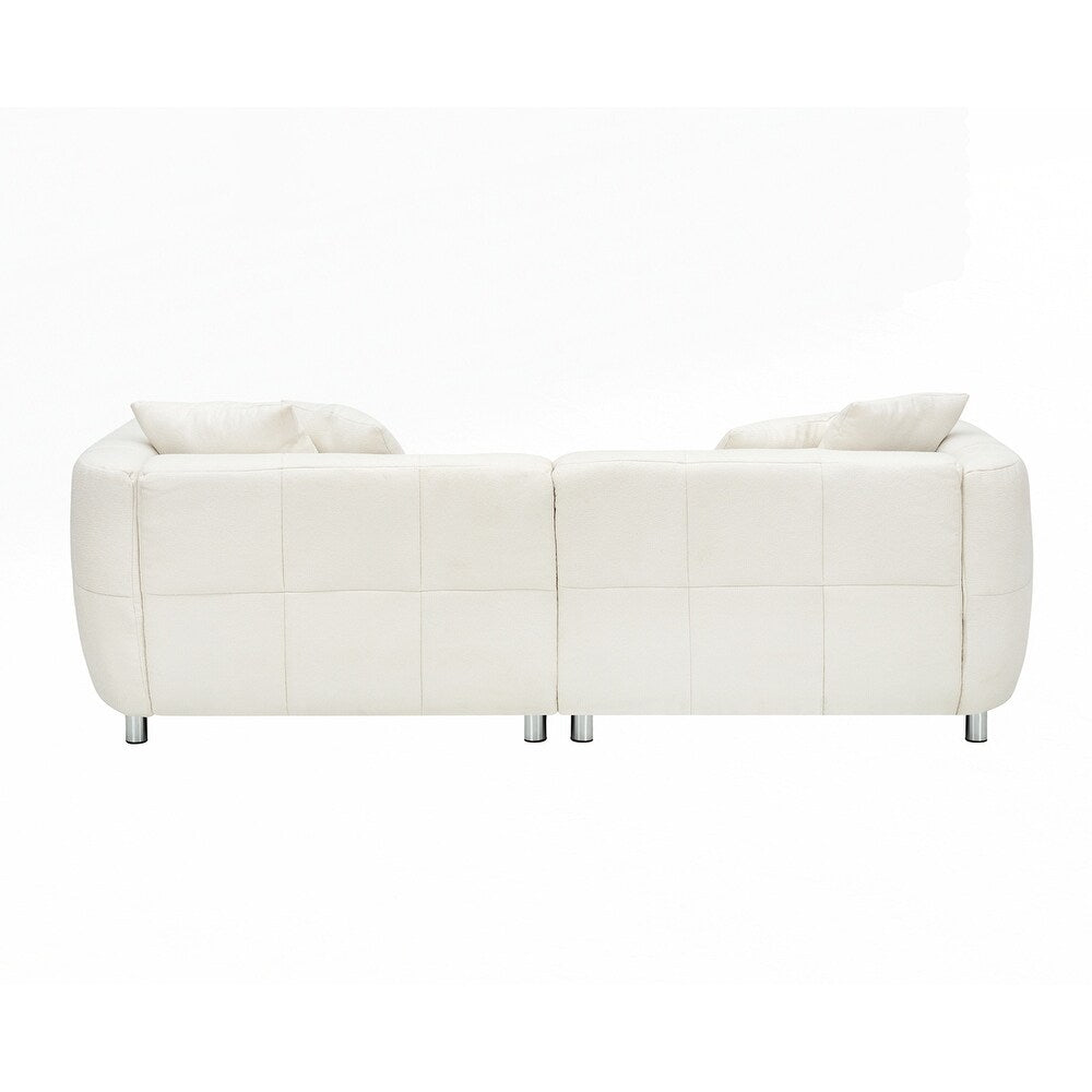 Canapé 3 places avec cadre en bois massif et 4 coussins