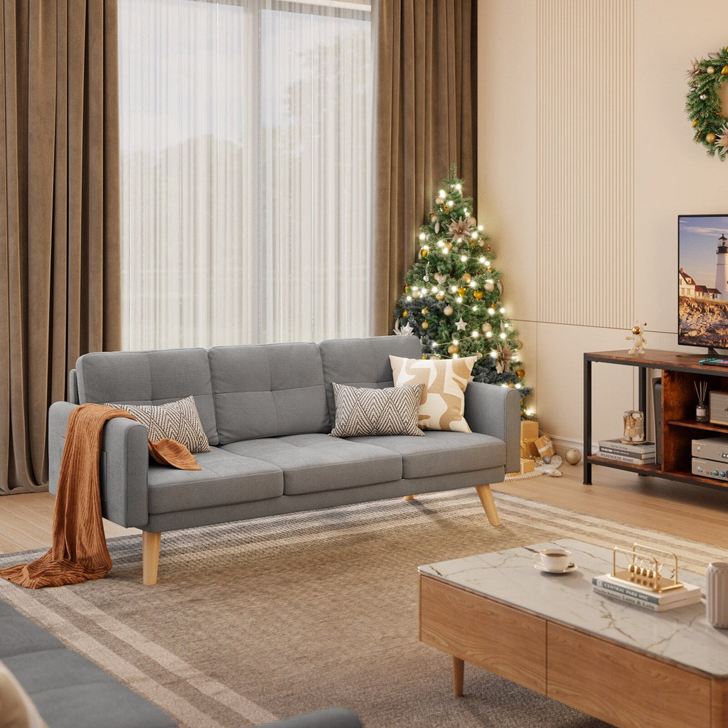 Canapé-lit 3 places rembourré pour salon, canapé-lit inclinable avec dossier