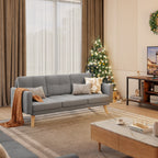 Canapé-lit 3 places rembourré pour salon, canapé-lit inclinable avec dossier