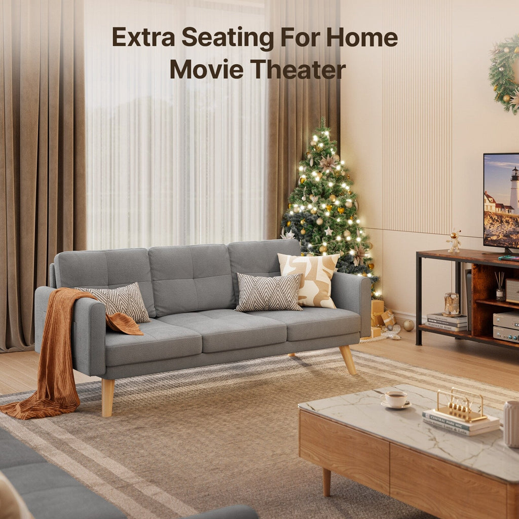 Canapé-lit 3 places rembourré pour salon, canapé-lit inclinable avec dossier