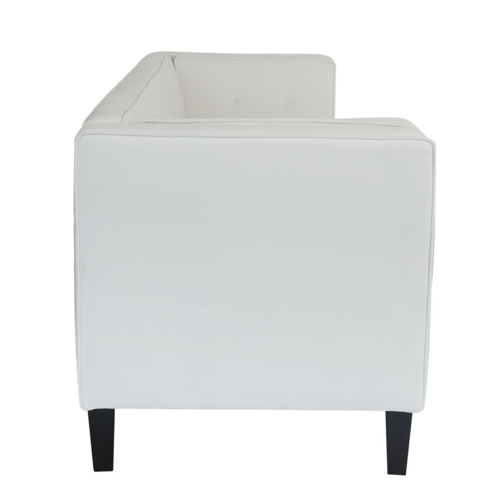 Canapé coach 3 places capitonné en velours