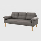 Canapé 3 places moderne rembourré, convertible, canapé-lit avec pieds en bois robustes pour le salon