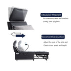 Fauteuil convertible 3 en 1, canapé inclinable réglable avec haut-parleurs Bluetooth, ports USB et oreiller moelleux
