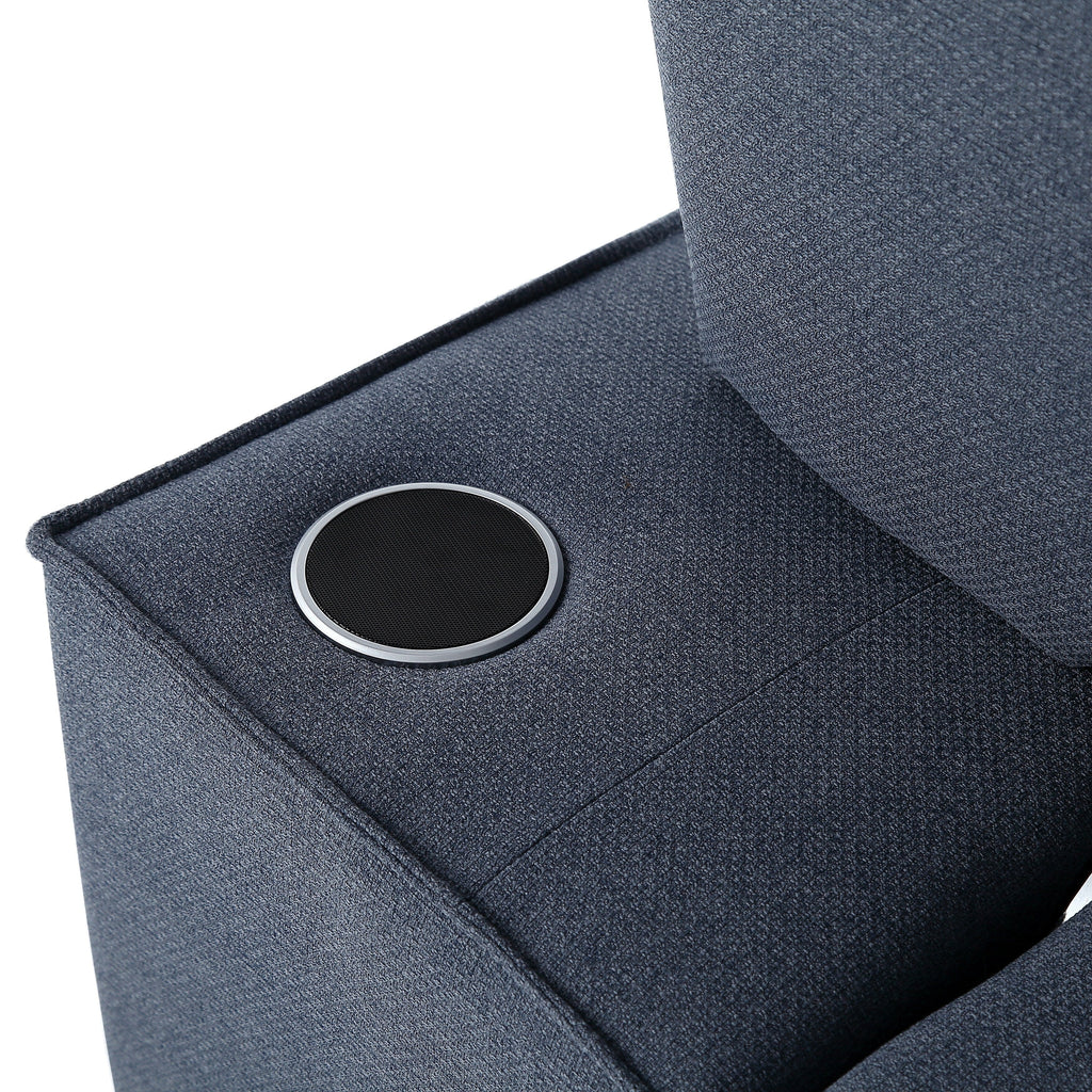 Fauteuil convertible 3 en 1, canapé inclinable réglable avec haut-parleurs Bluetooth, ports USB et oreiller moelleux