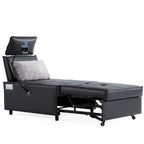 Fauteuil convertible 3 en 1, canapé inclinable réglable avec haut-parleurs Bluetooth, ports USB et oreiller moelleux