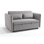 Canapé-lit futon convertible 3 en 1, 55 places, 2 oreillers, ports USB et poches latérales