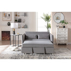 Canapé-lit futon convertible 3 en 1, 55 places, 2 oreillers, ports USB et poches latérales