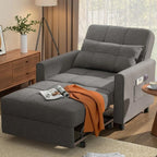 Canapé-lit gigogne 3 en 1, convertible, moderne, réglable et rembourré