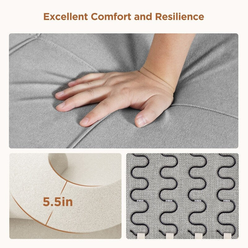 Canapé-lit gigogne 3 en 1, convertible, moderne, réglable et rembourré