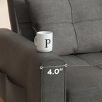 Canapé-lit gigogne 3 en 1, convertible, moderne, réglable et rembourré