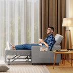 Canapé-lit gigogne 3 en 1, convertible, moderne, réglable et rembourré